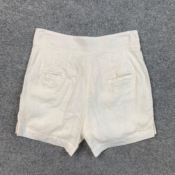 Vix Paula Hermanny Shorts Womens S Small Bone Linen Blend Lightweight Pockets - Picture 7 of 9